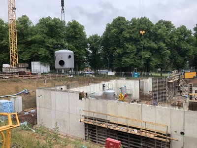 Einbau der Anlagen zur Filtertechnik im Juni 2021