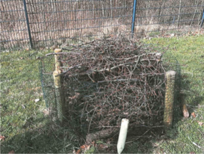 The finished pile of deadwood.