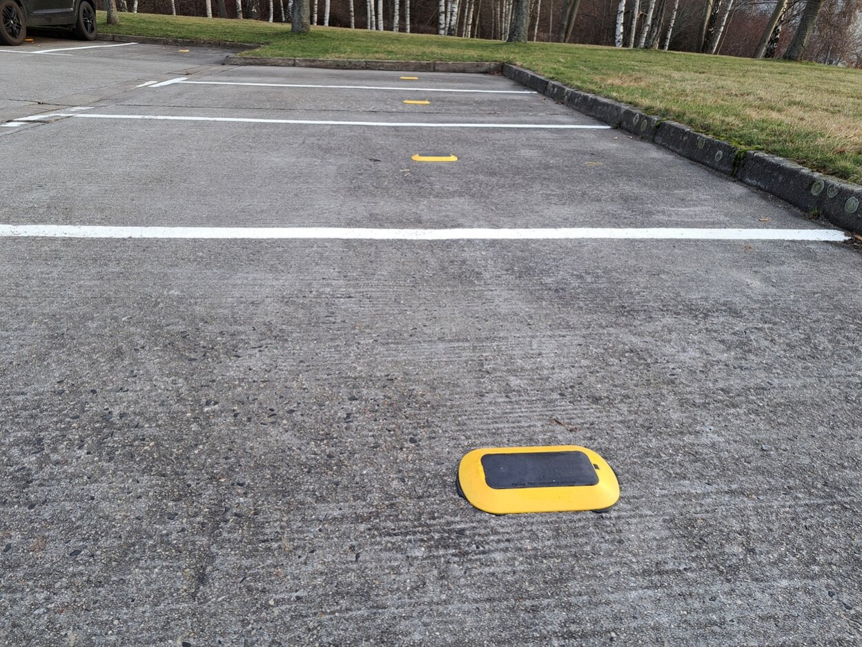Sensor auf dem Park & Ride-Parkplatz am Hutzholz
