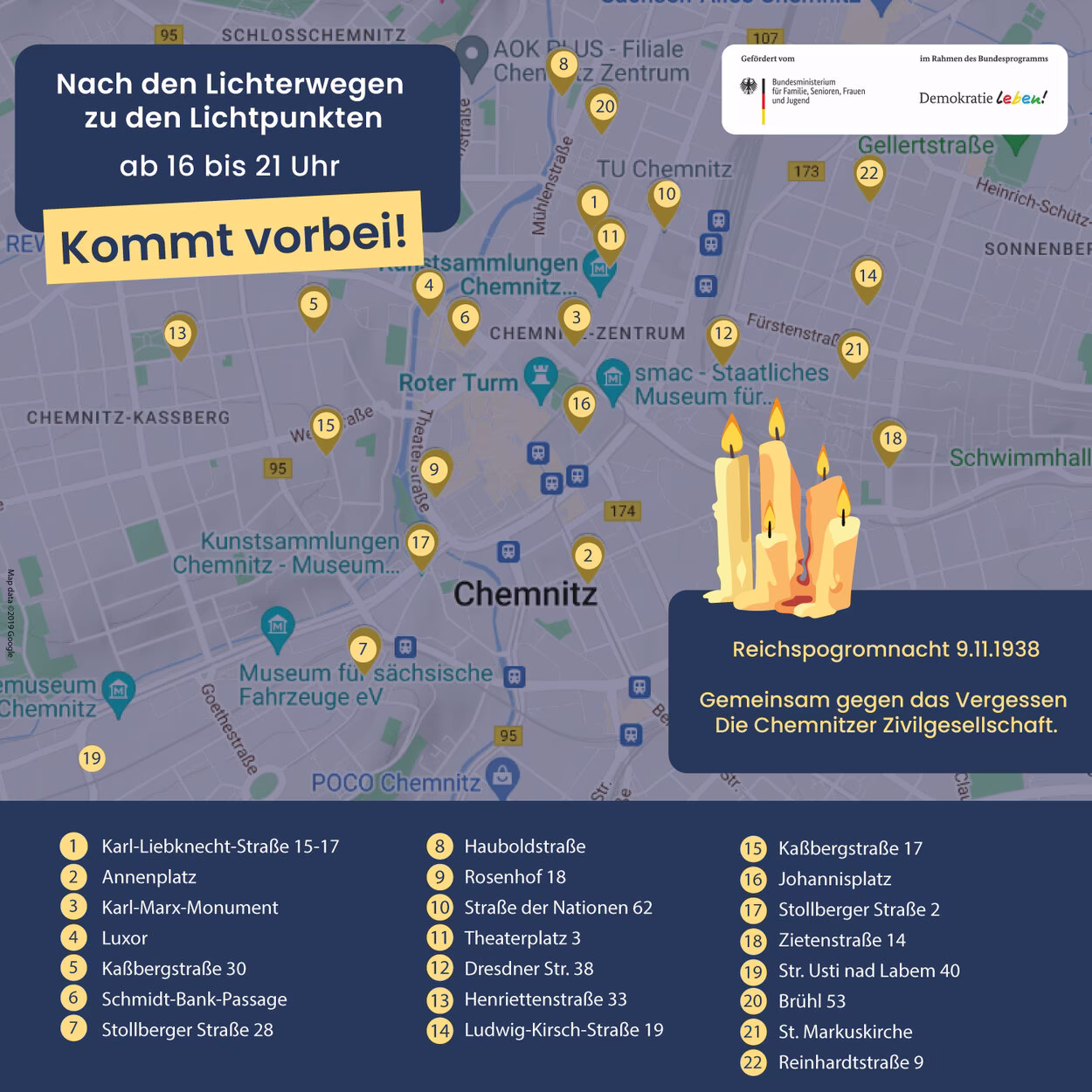 Karte zu den Lichtpunkten 2022