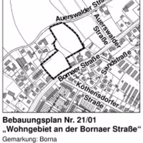 &Ouml;ffentliche Auslegung des Bebauungsplanes Nr. 21/01 &bdquo;Wohngebiet an der Bornaer Stra&szlig;e&ldquo;: Ihre Stellungnahmen erw&uuml;nscht!