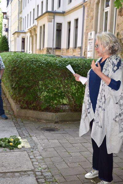 Patin und Bewohnerin der Agricolastraße 9 ehrt die Familie Joseph.