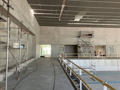 Estricharbeiten Beckenumgang Schwimmerhalle