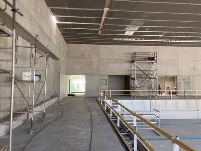 Estricharbeiten Beckenumgang Schwimmerhalle