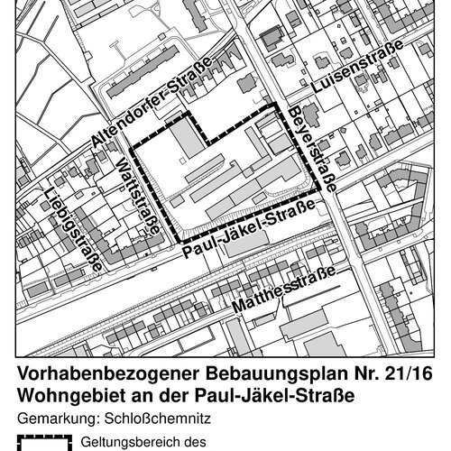 Publication of the project-related development plan no. 21/16 Residential area on Paul-Jäkel-Straße: Do you have any suggestions, objections or comments?