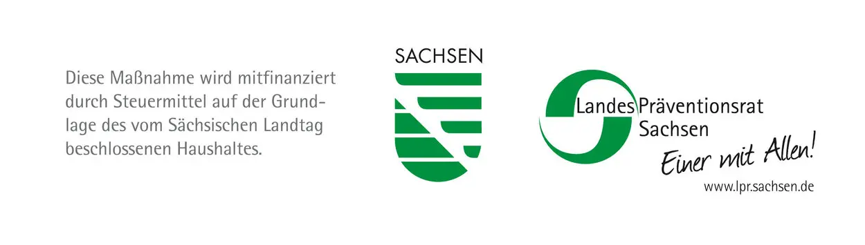 Signet des Freistaates Sachsen und LandesPr&auml;ventionsrat Sachsen