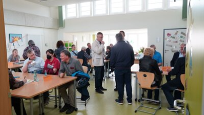 Die Gesprächsräume in der Grundschule Borna waren gut besucht.