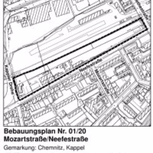 Včasná účast veřejnosti v plánu rozvoje č. 01/20 Mozartstraße/Neefestraße