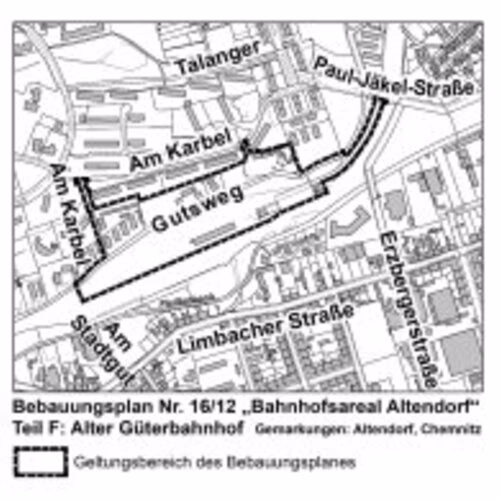 Ver&ouml;ffentlichung des Bebauungsplanes Nr. 16/12 &bdquo;Bahnhofsareal Altendorf" Teil F: Alter G&uuml;terbahnhof - Geben Sie Ihre Anmerkungen dazu ab!