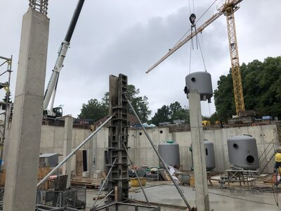 Einbau der Anlagen zur Filtertechnik im Juni 2021