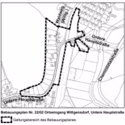 Ver&ouml;ffentlichung des Bebauungsplanes Nr. 22/02 &bdquo;Ortseingang Wittgensdorf, Untere Hauptstra&szlig;e&ldquo;: Geben Sie Ihre Stellungnahme dazu ab!