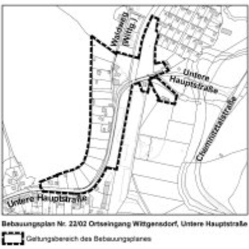 Zveřejnění plánu rozvoje č. 22/02 "Ortseingang Wittgensdorf, Untere Hauptstraße": Podejte své připomínky!