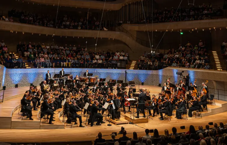 The Philharmonic Orchestra performed in Hamburg