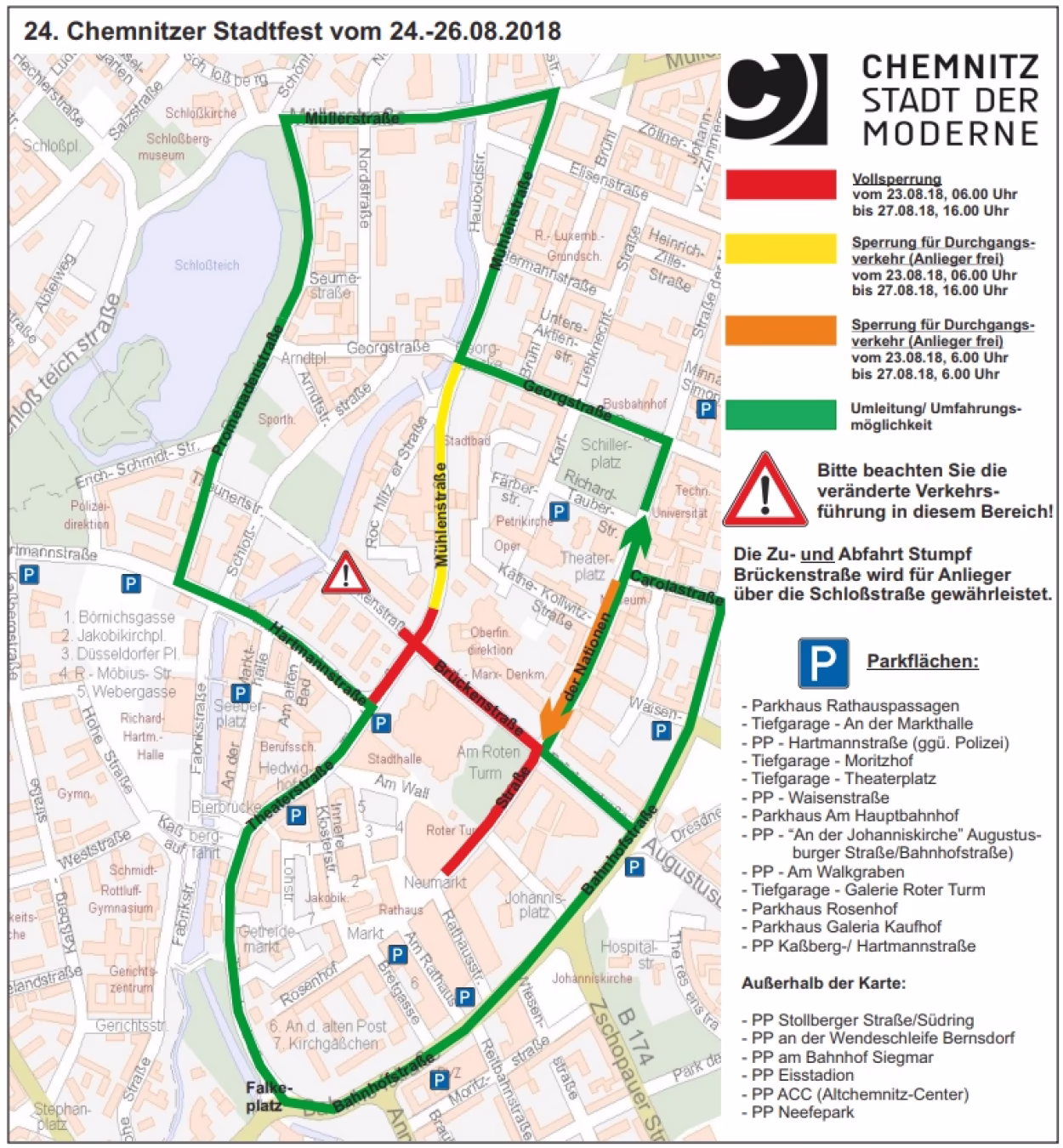 &Uuml;bersichtsplan Chemnitzer Stadtfest