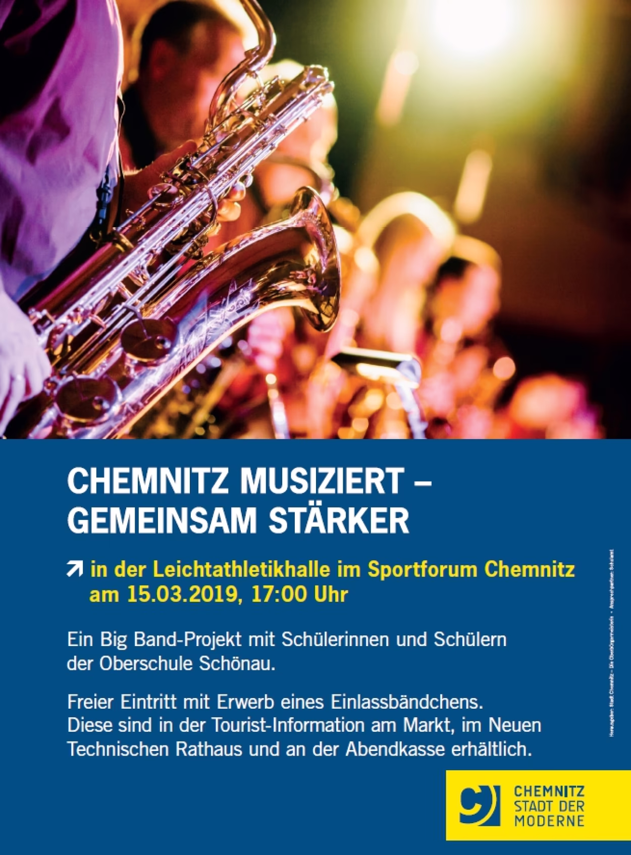 Plakat zum Abschlusskonzert der Oberschule Sch&ouml;nau