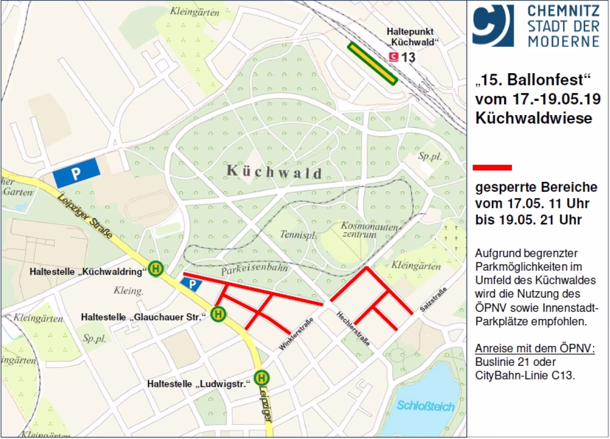 Verkehrseinschr&auml;nkungen zum Ballonfest 2019