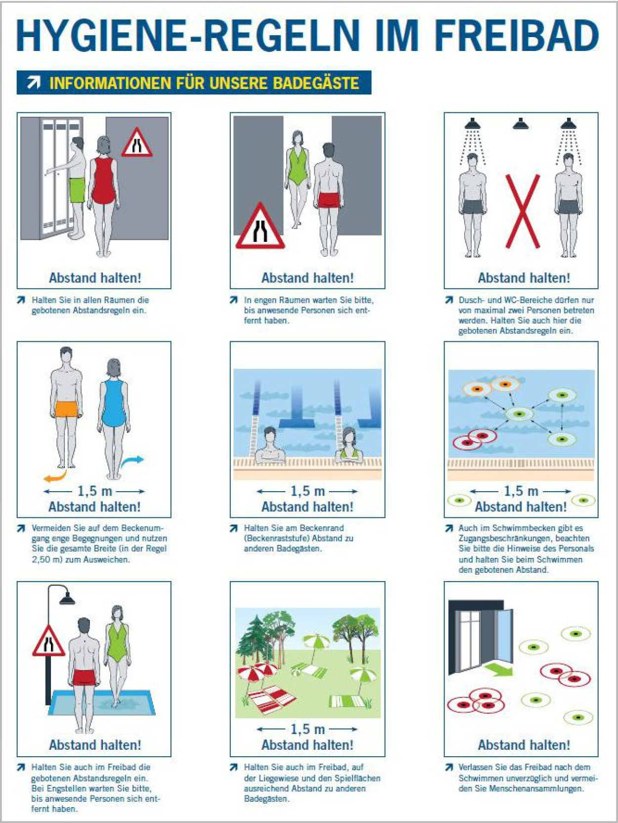 Hygiene-Regeln in den Chemnitzer Freibädern