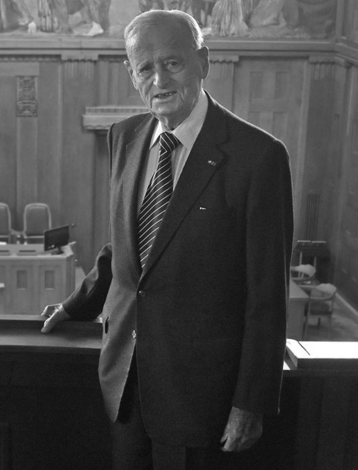 Carl Hahn im September 2021 im Rathaus Chemnitz