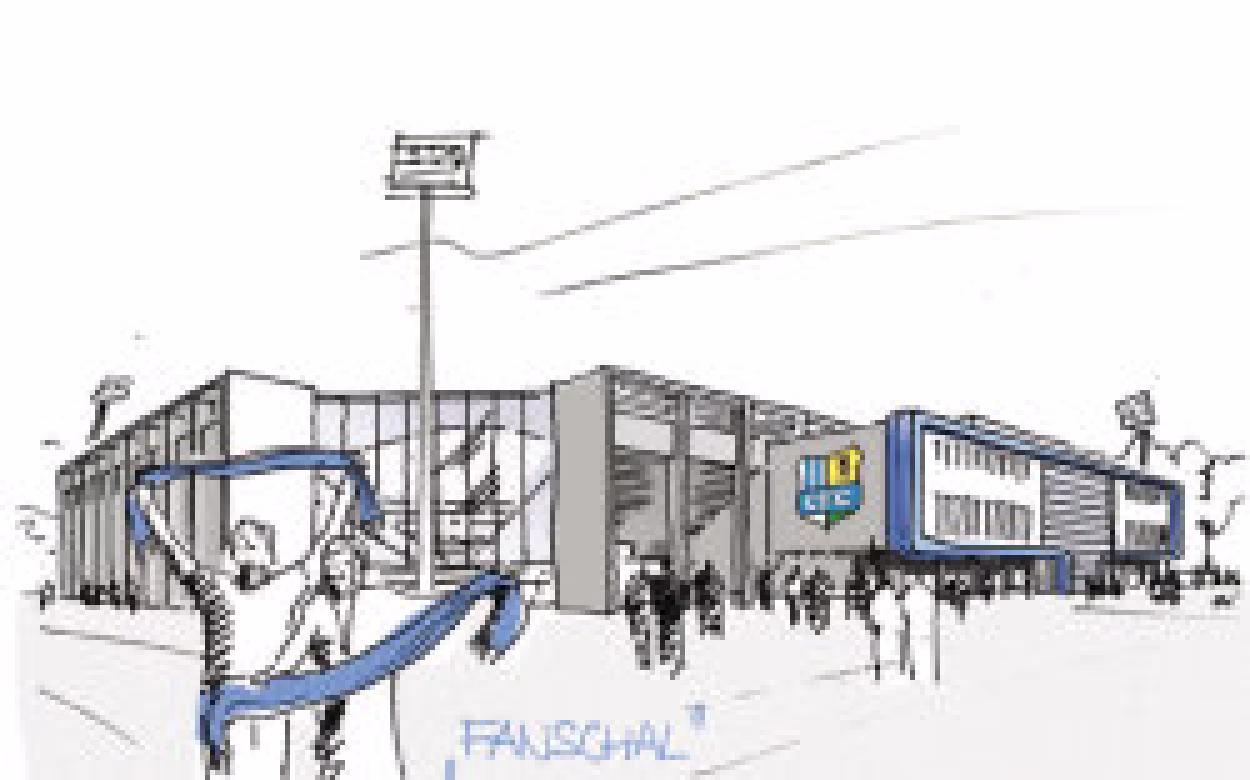 Am Donnerstagabend wurde das Stadionprojekt vorgestellt. Grafik: bam sports | agn.