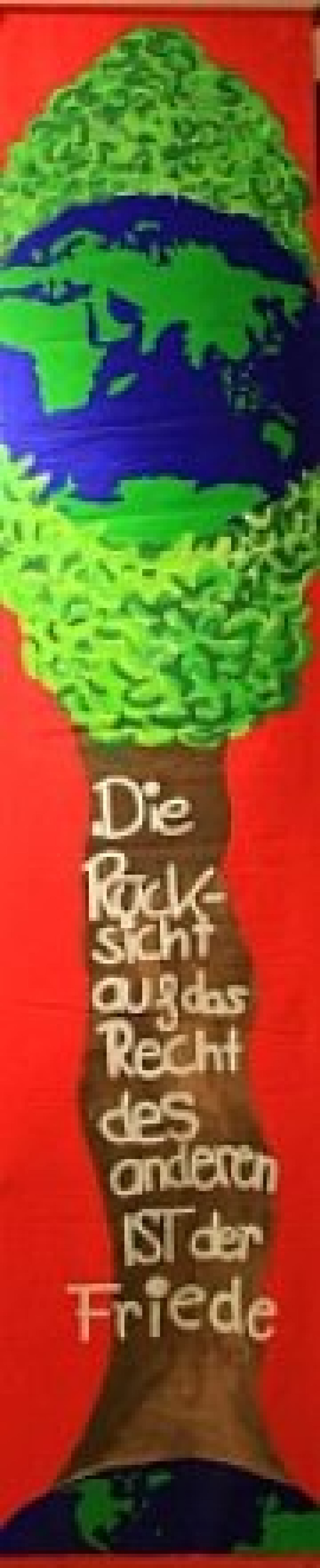 Plakat der Montessori-Schule Chemnitz zum Chemnitzer Friedenstag