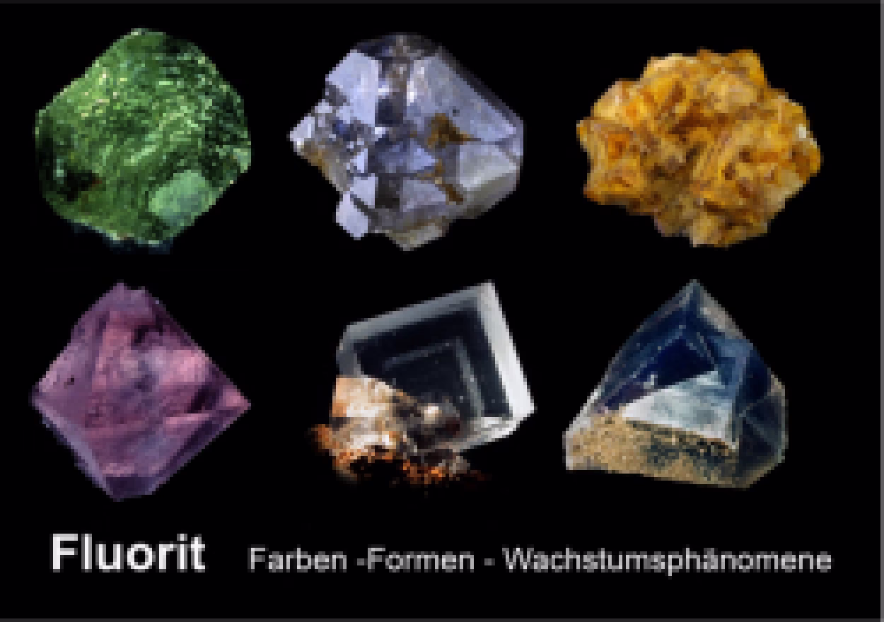 Fluorit &ndash; Farben, Formen und Wachstumsbesonderheiten