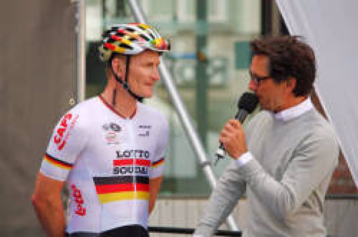 Andr&eacute; Greipel und Karsten Migels