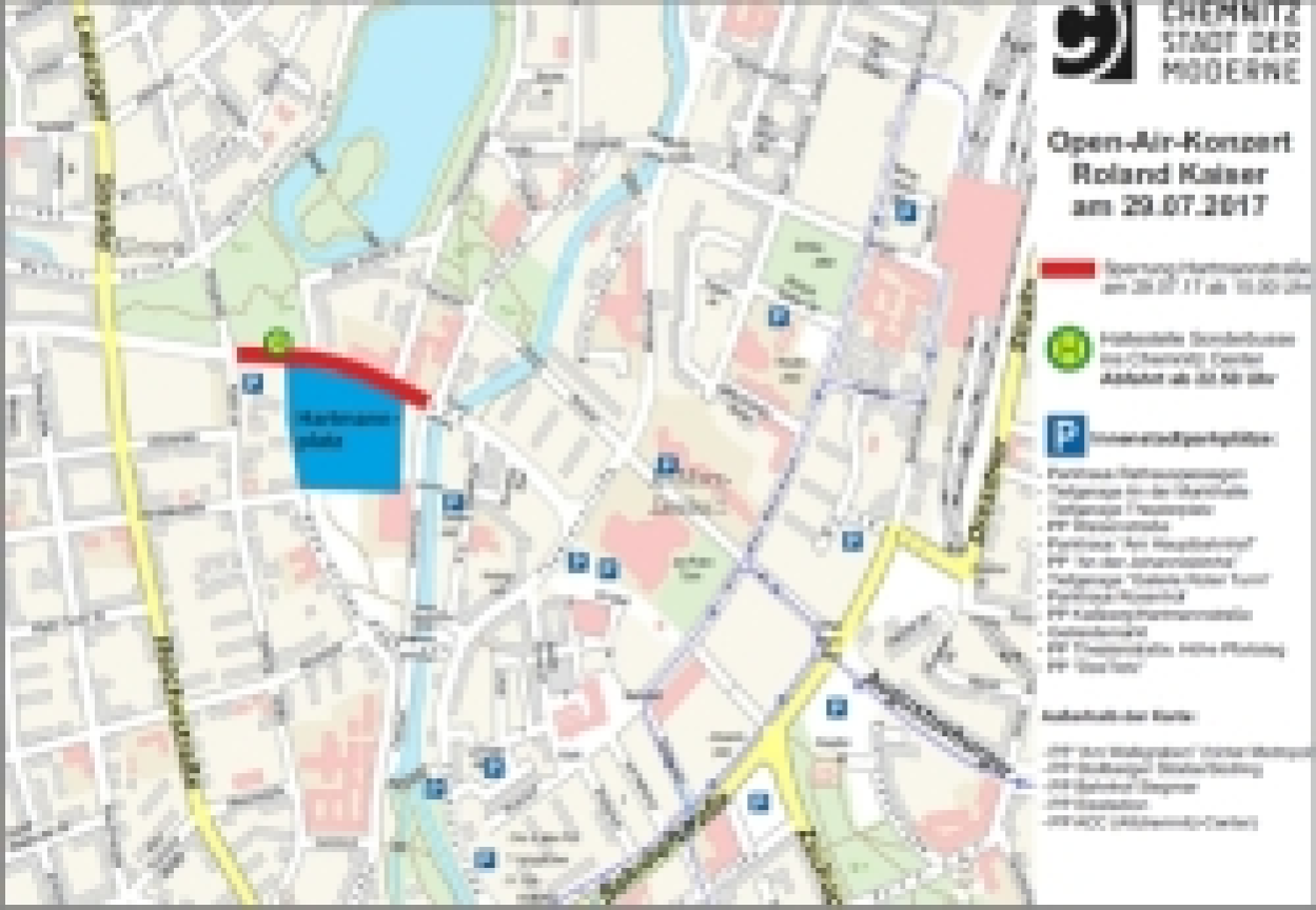 Übersichtsplan zu den Verkehrseinschränkungen