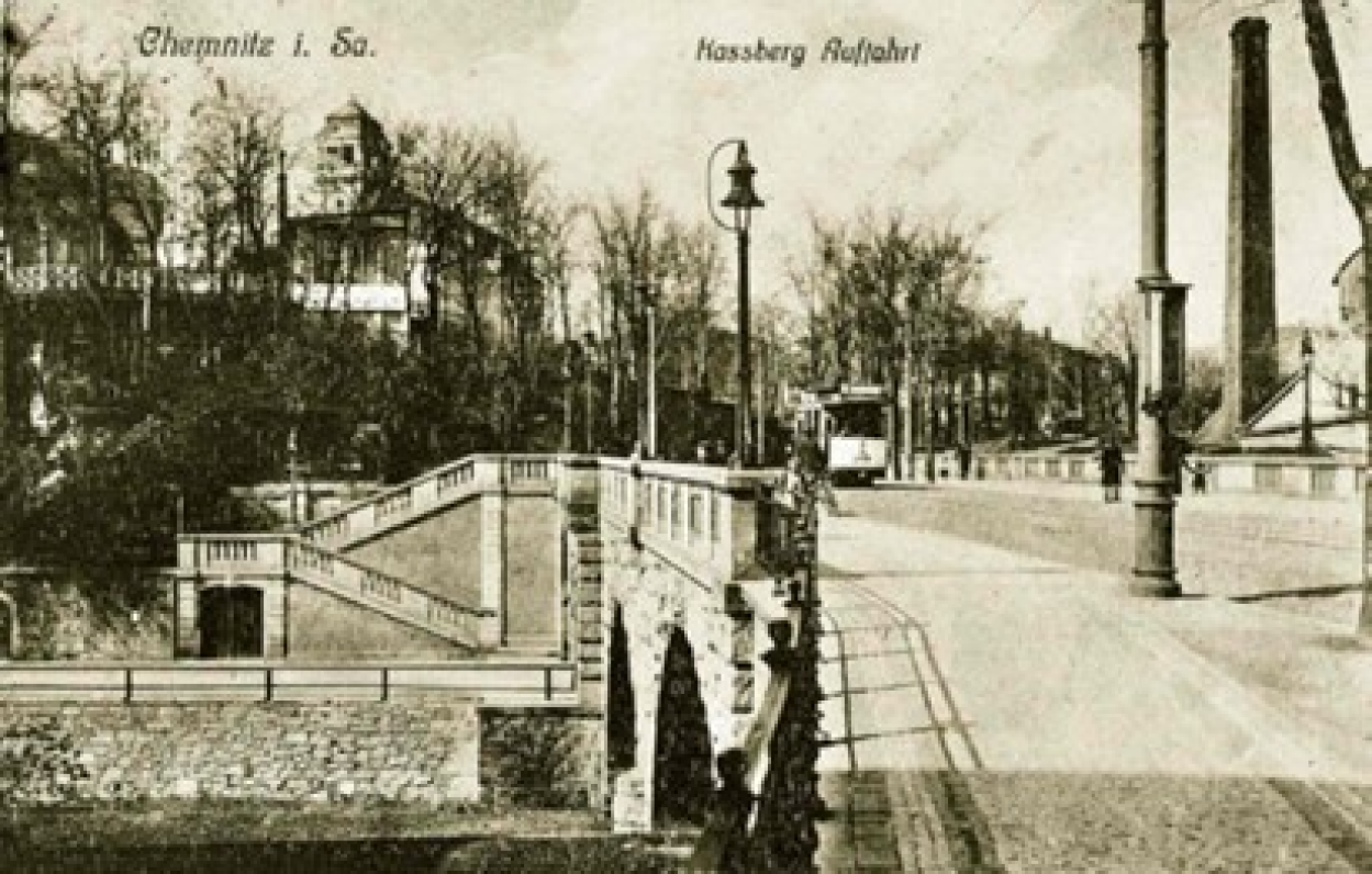 Historische Postkarte zur Kaßbergauffahrt