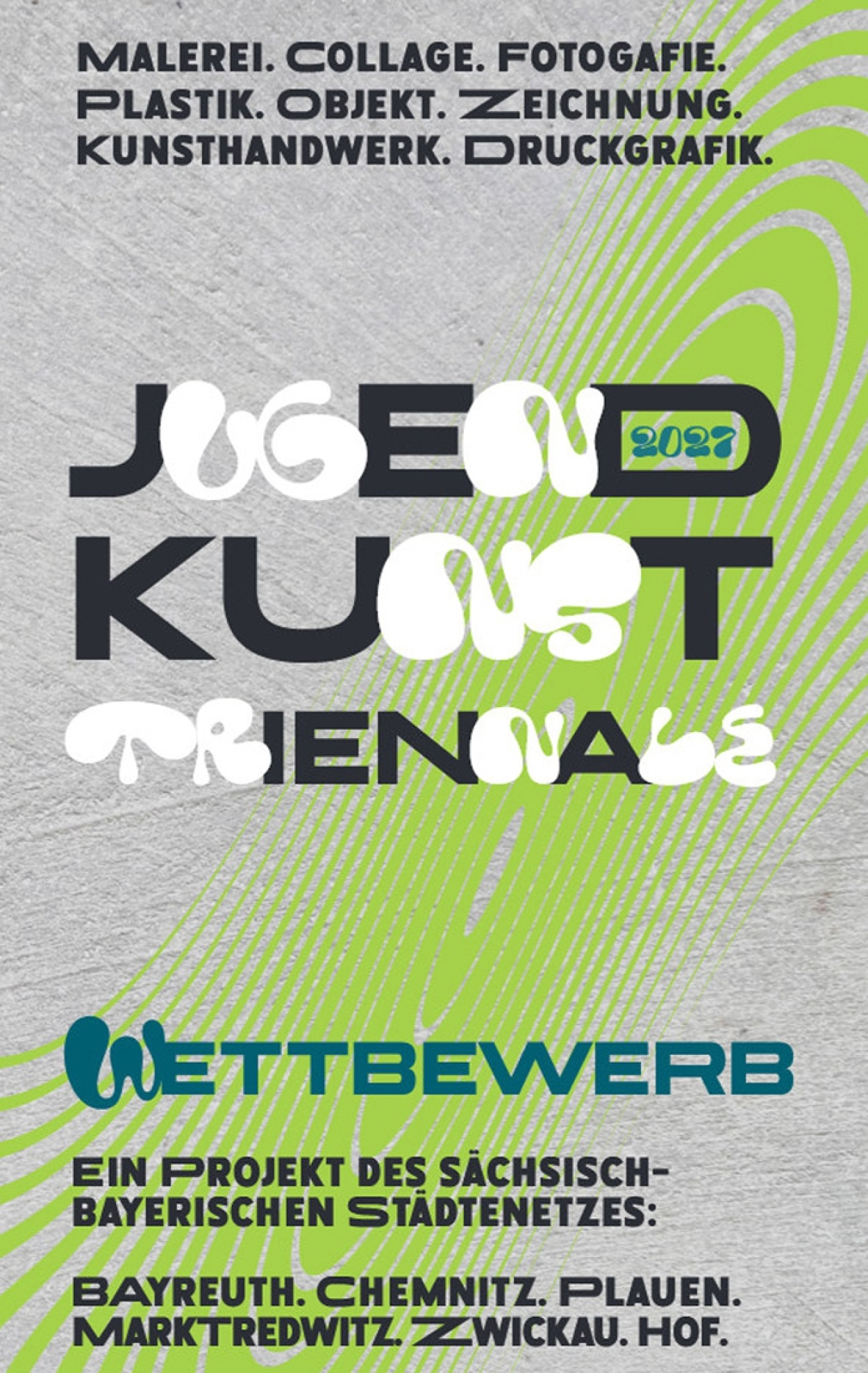 [Translate to English:] Titelbild des Flyers zur JugendKunstTriennale