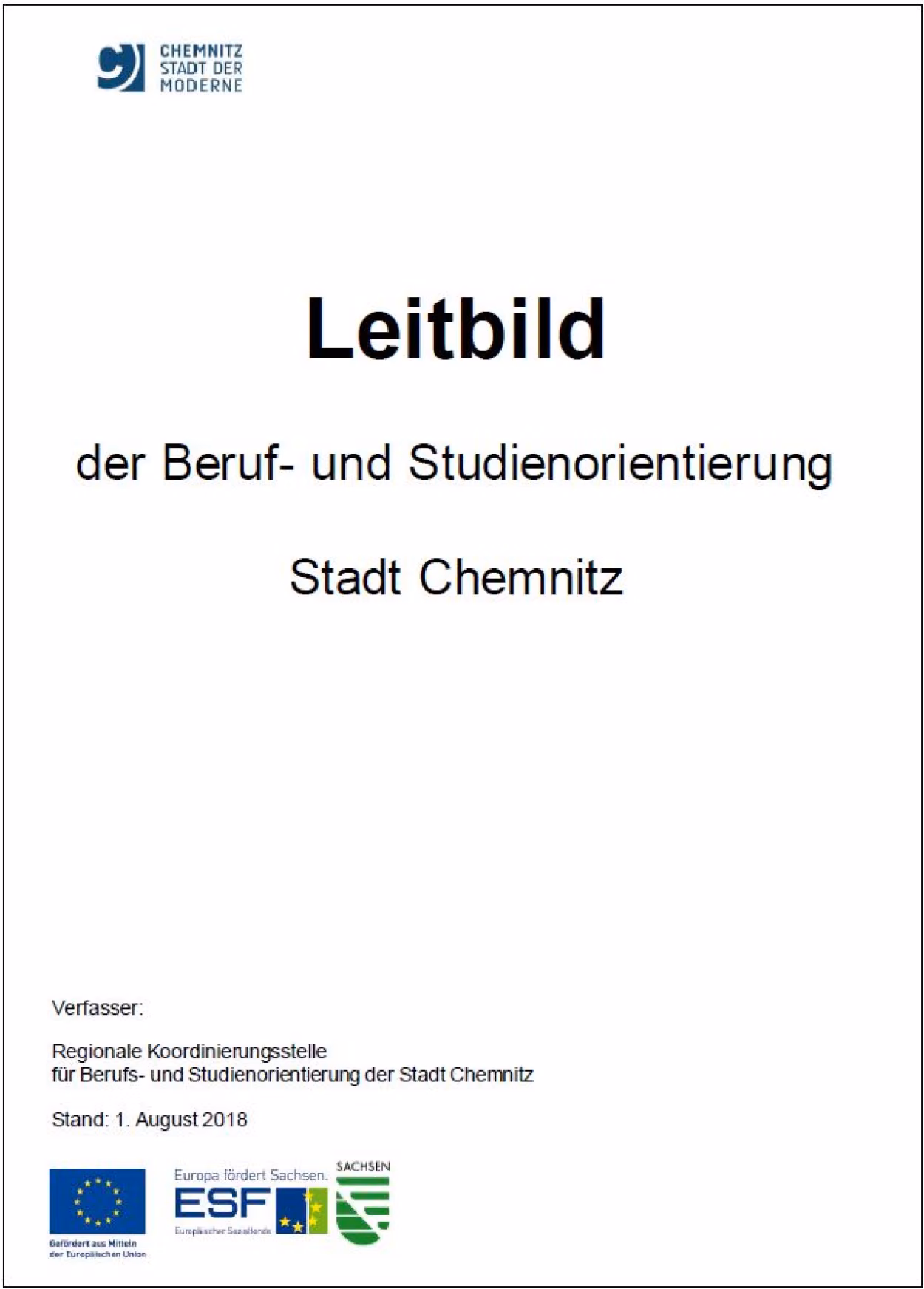 Titel "Leitbild der Berufs- und Studienorientierung"