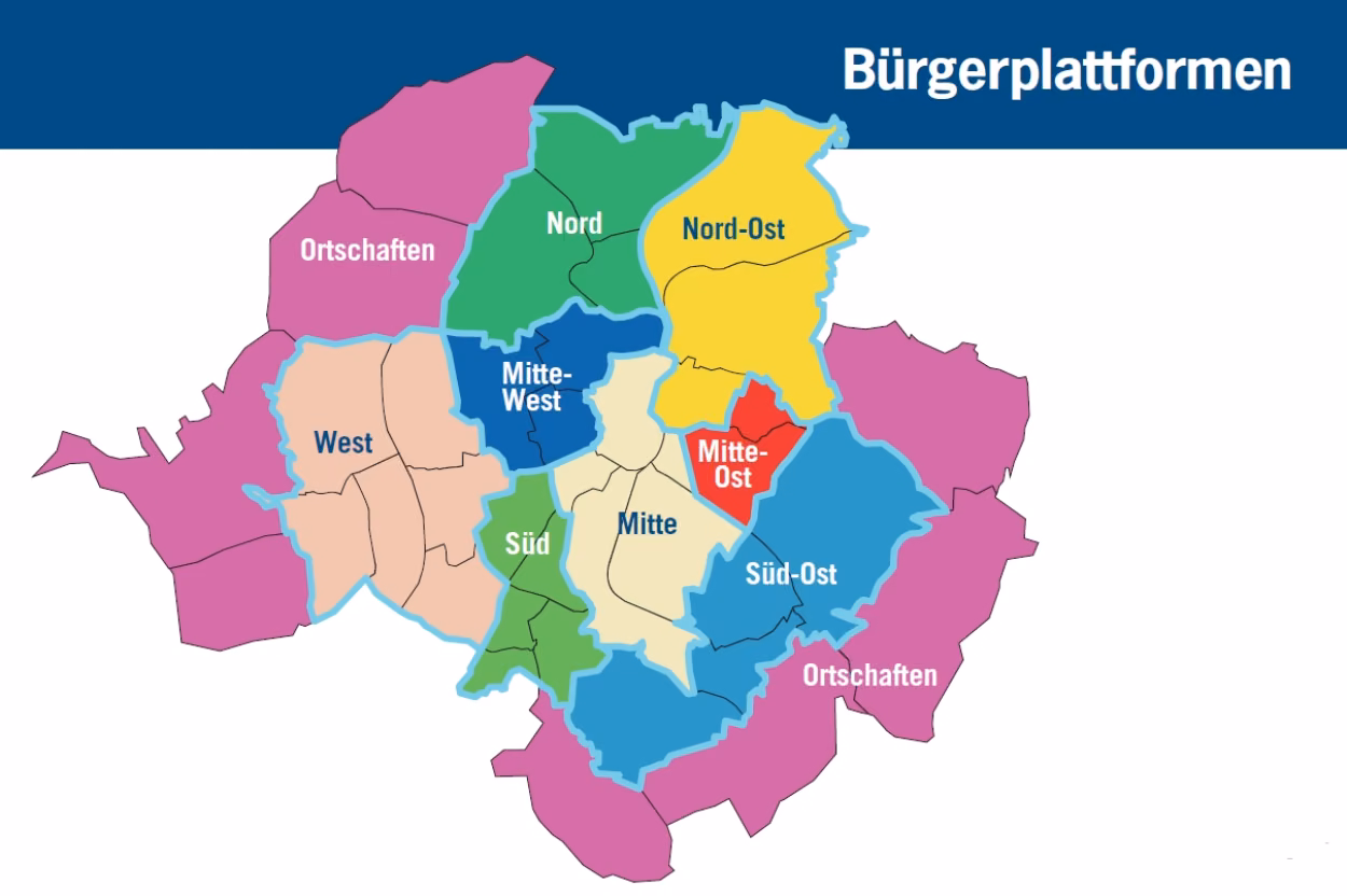 Stadtgebiete in Chemnitz