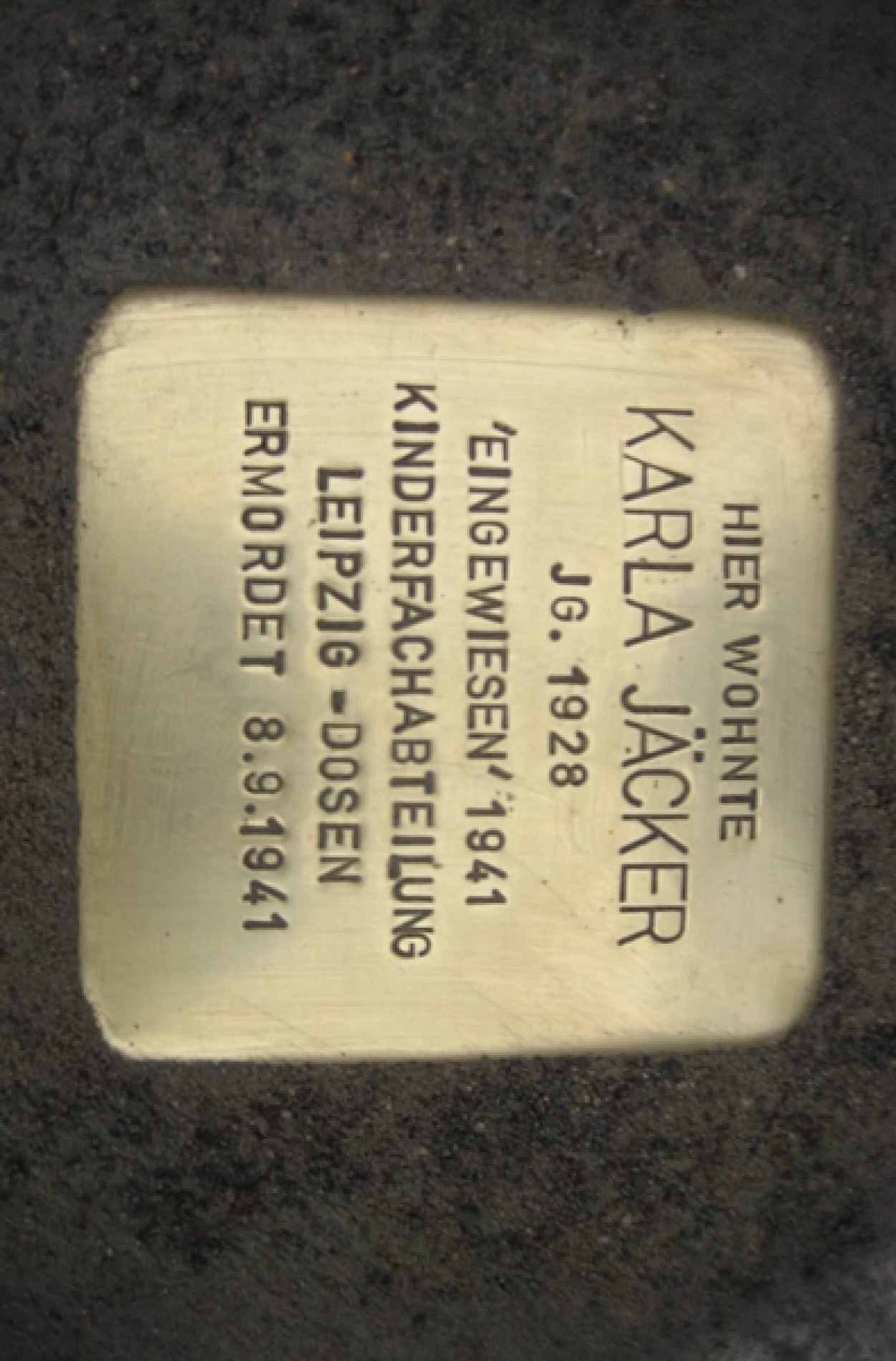 Stolperstein Karla Jäcker