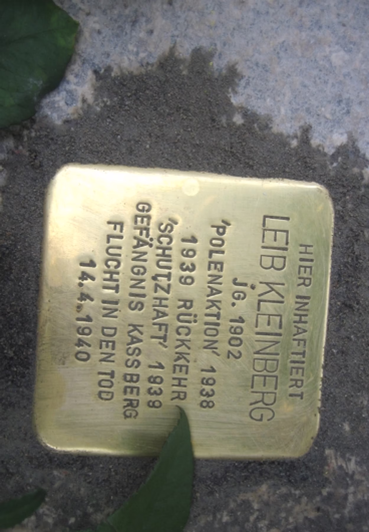 Stolperstein Leib Kleinberg