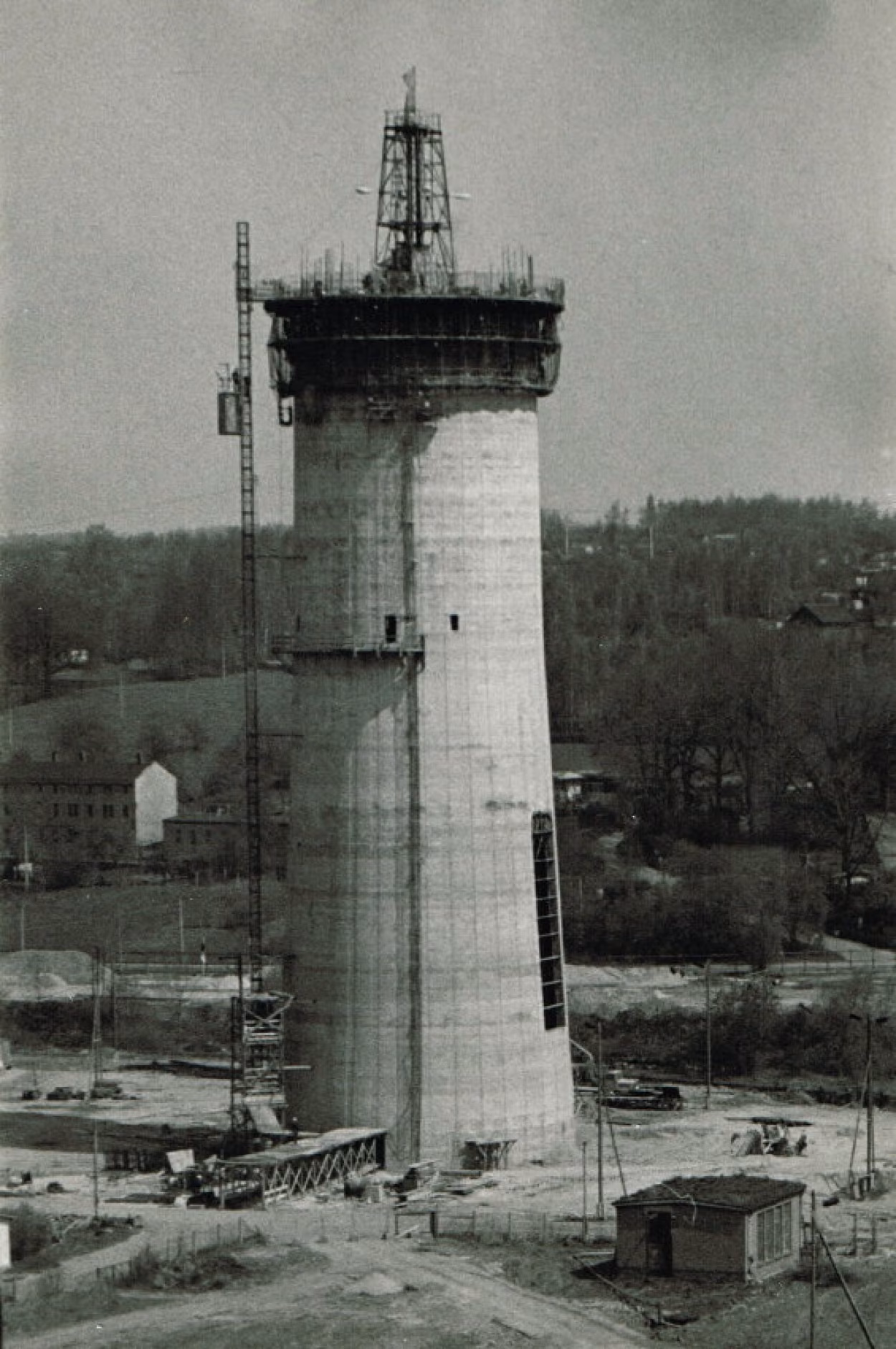 Schornstein des Heizkraftwerks Nord um 1980