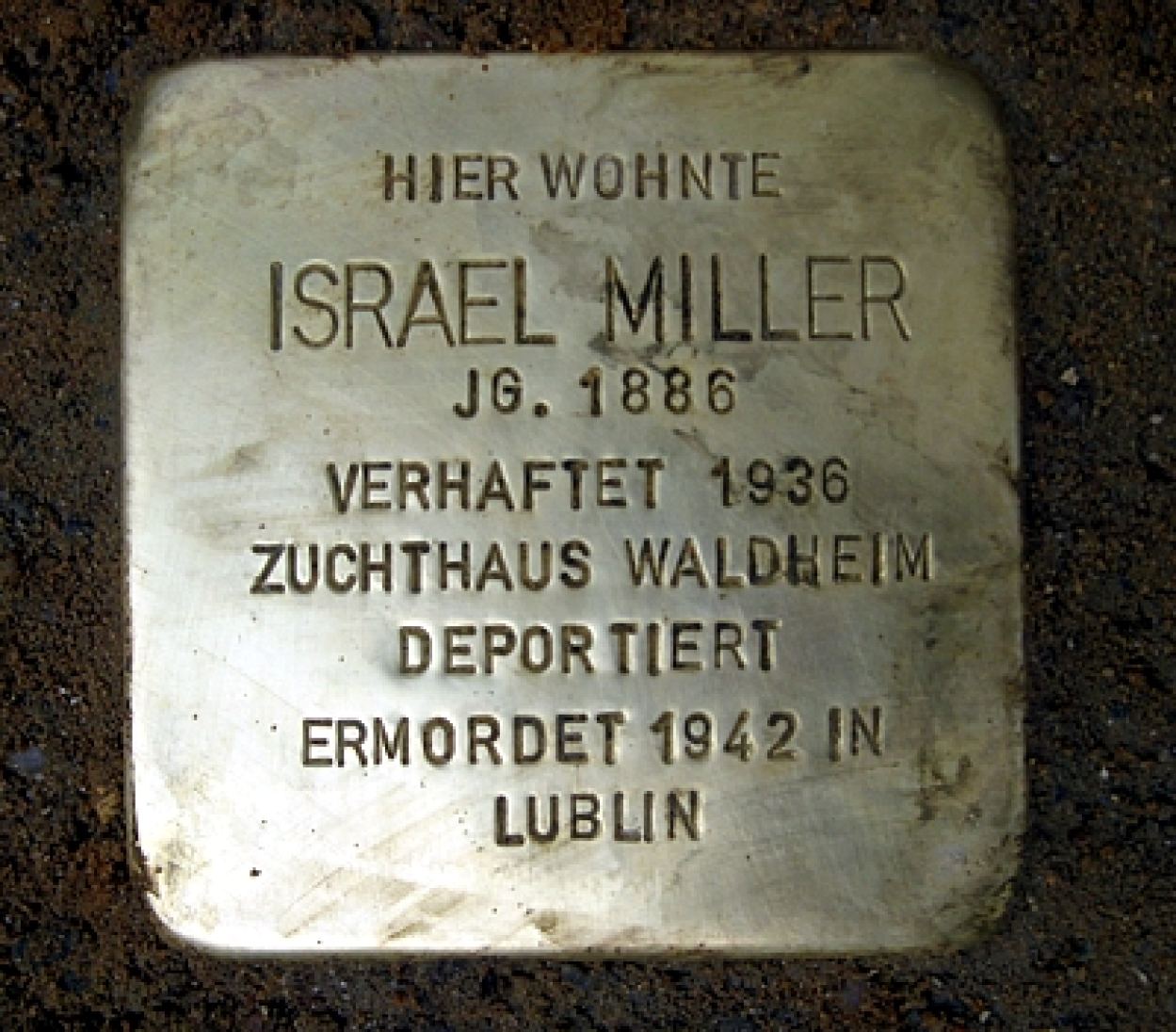 Stolperstein für Israel Miller