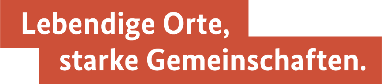 Claim zum Tag der Städtebauförderung 2026 "Lebendige Orte, starke Gemeinschaften"