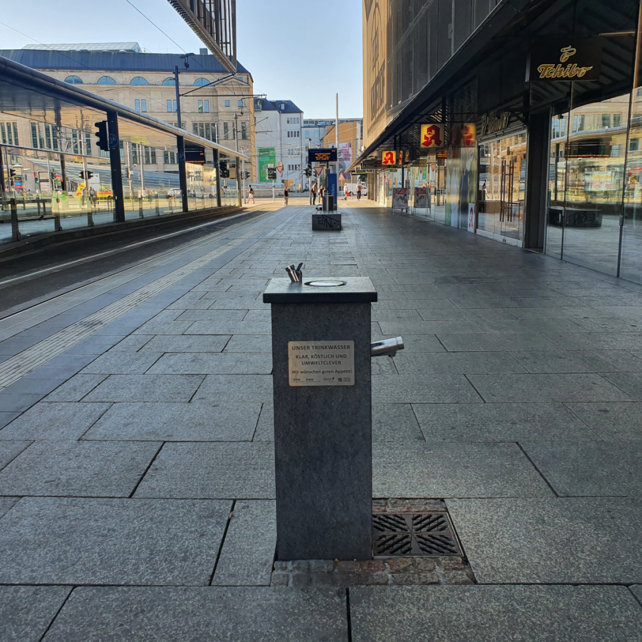 Trinkwasserbrunnen an der Zentralhaltestelle