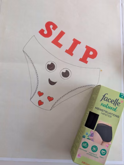 Vorstellung verschiedener Menstruationsprodukte.