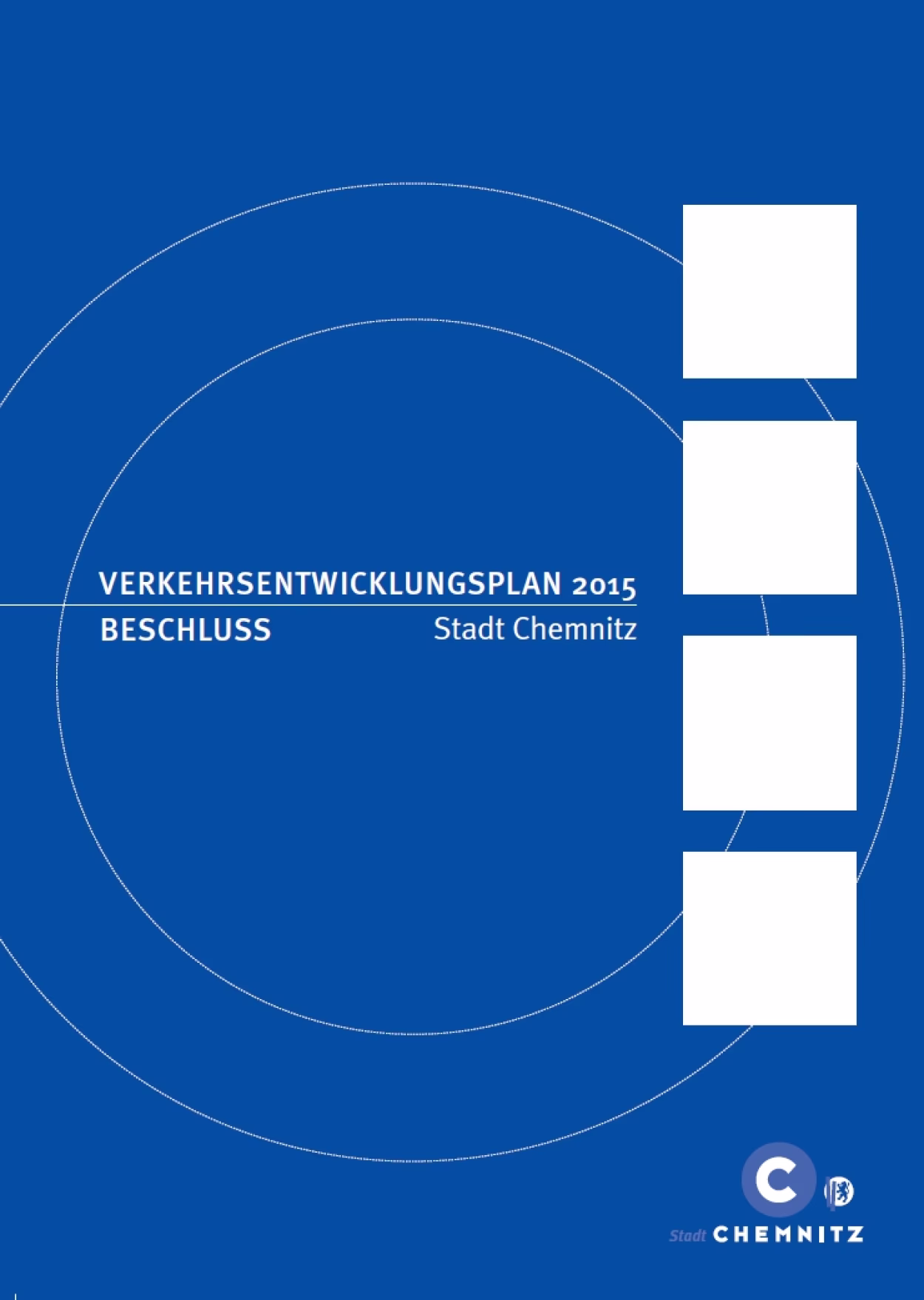Titelbild der Broschüre "Verkehrsentwicklungsplan 2015"